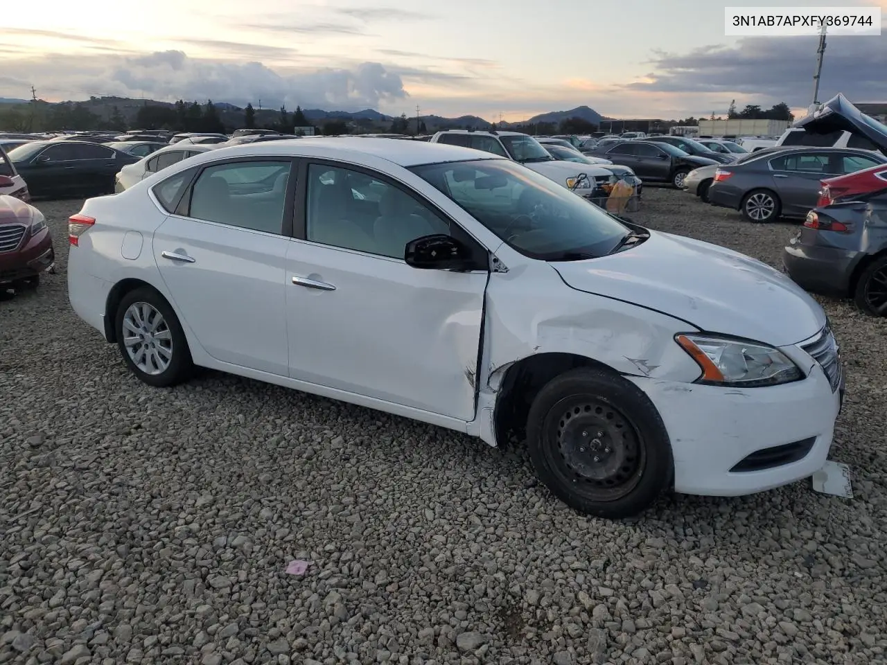 3N1AB7APXFY369744 2015 Nissan Sentra S