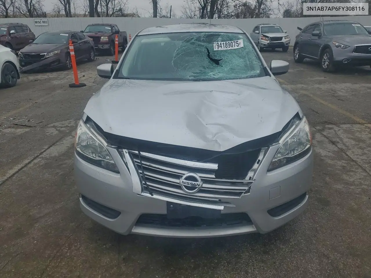 3N1AB7AP6FY308116 2015 Nissan Sentra S