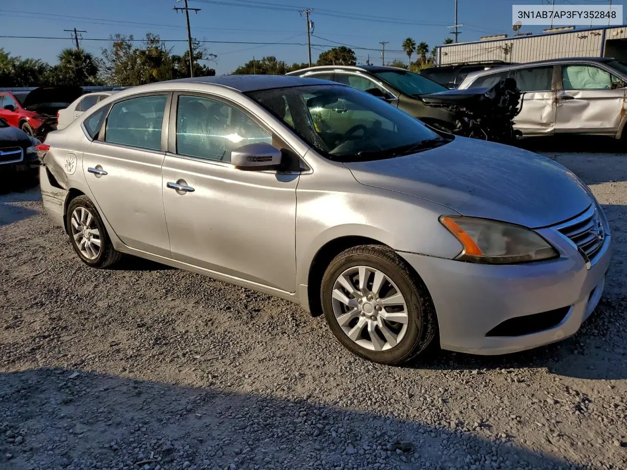 3N1AB7AP3FY352848 2015 Nissan Sentra S
