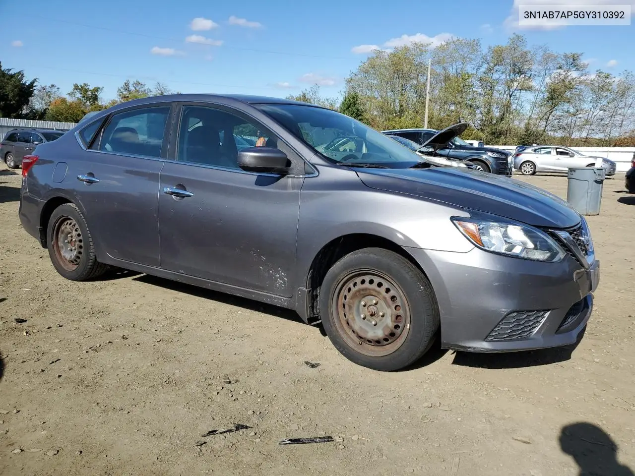 3N1AB7AP5GY310392 2016 Nissan Sentra S
