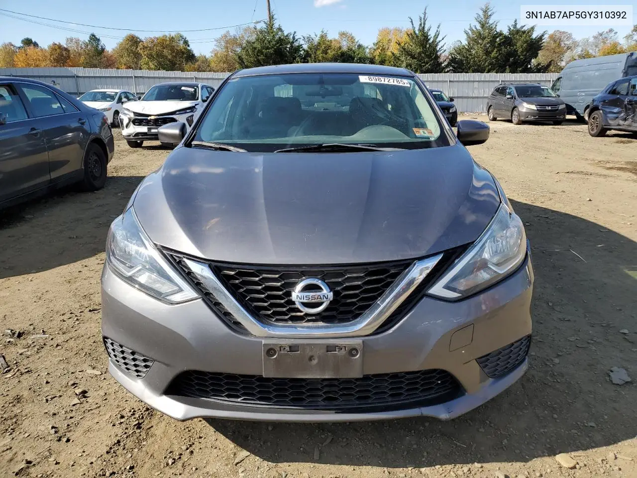 3N1AB7AP5GY310392 2016 Nissan Sentra S