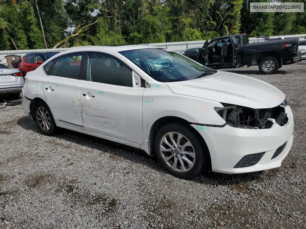 2016 Nissan Sentra S VIN: 3N1AB7AP2GY223890 Lot: 58001514