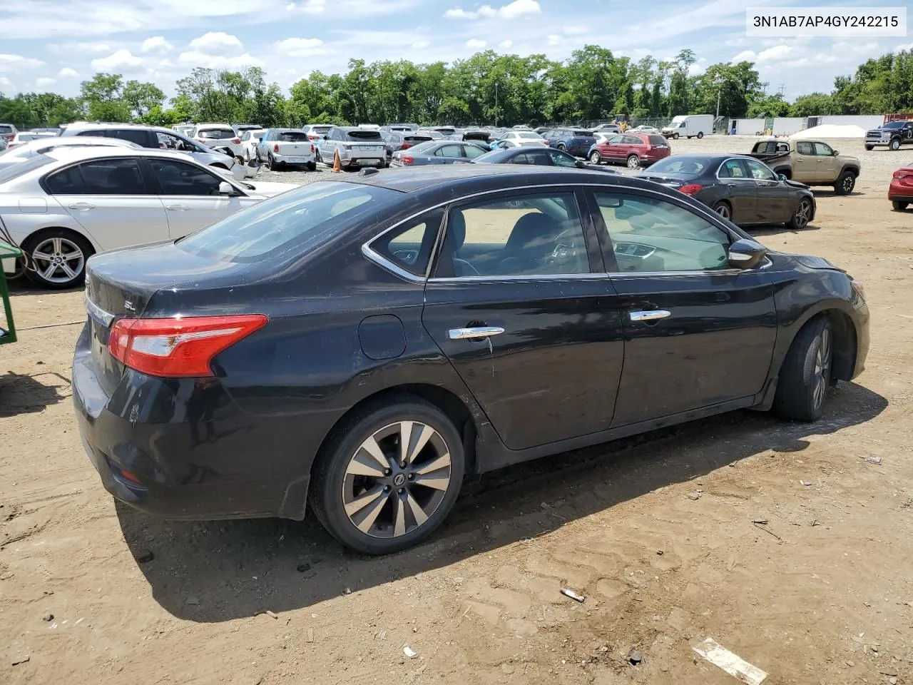 2016 Nissan Sentra S VIN: 3N1AB7AP4GY242215 Lot: 59767364