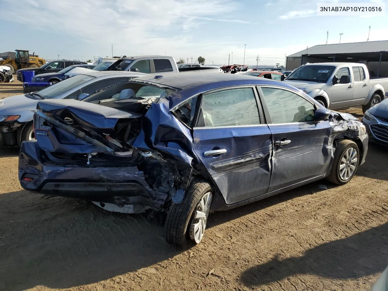 2016 Nissan Sentra S VIN: 3N1AB7AP1GY210516 Lot: 69411024