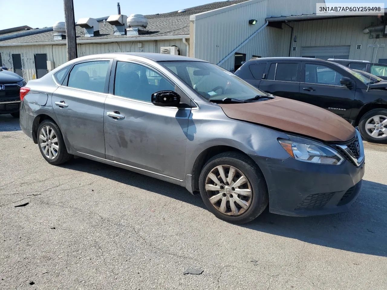 2016 Nissan Sentra S VIN: 3N1AB7AP6GY259498 Lot: 71805354