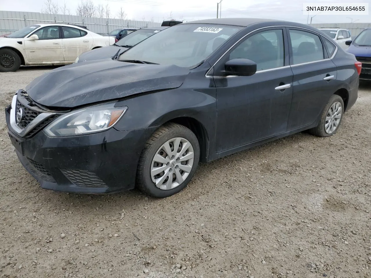 2016 Nissan Sentra S VIN: 3N1AB7AP3GL654655 Lot: 74553163