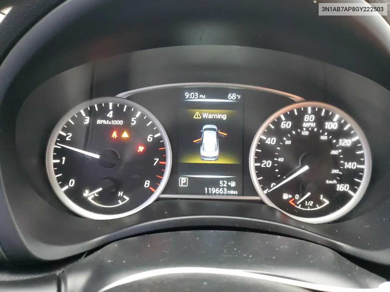 3N1AB7AP8GY222503 2016 Nissan Sentra S