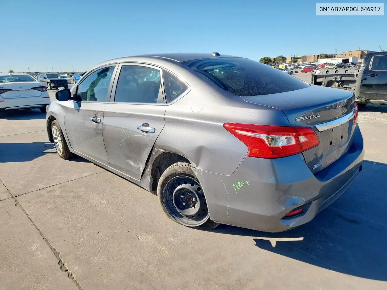 3N1AB7AP0GL646917 2016 Nissan Sentra S