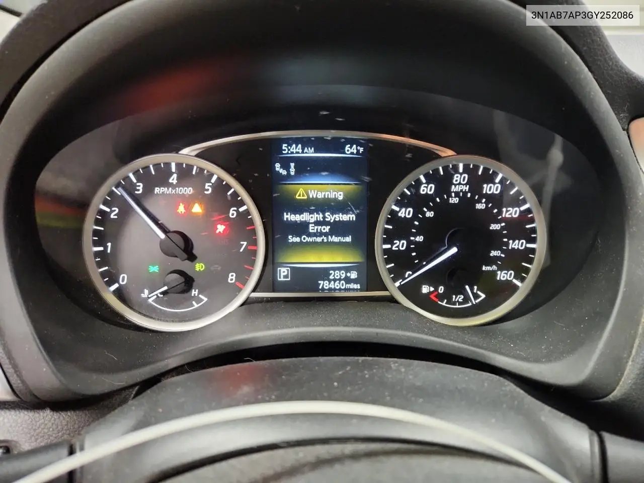 3N1AB7AP3GY252086 2016 Nissan Sentra S