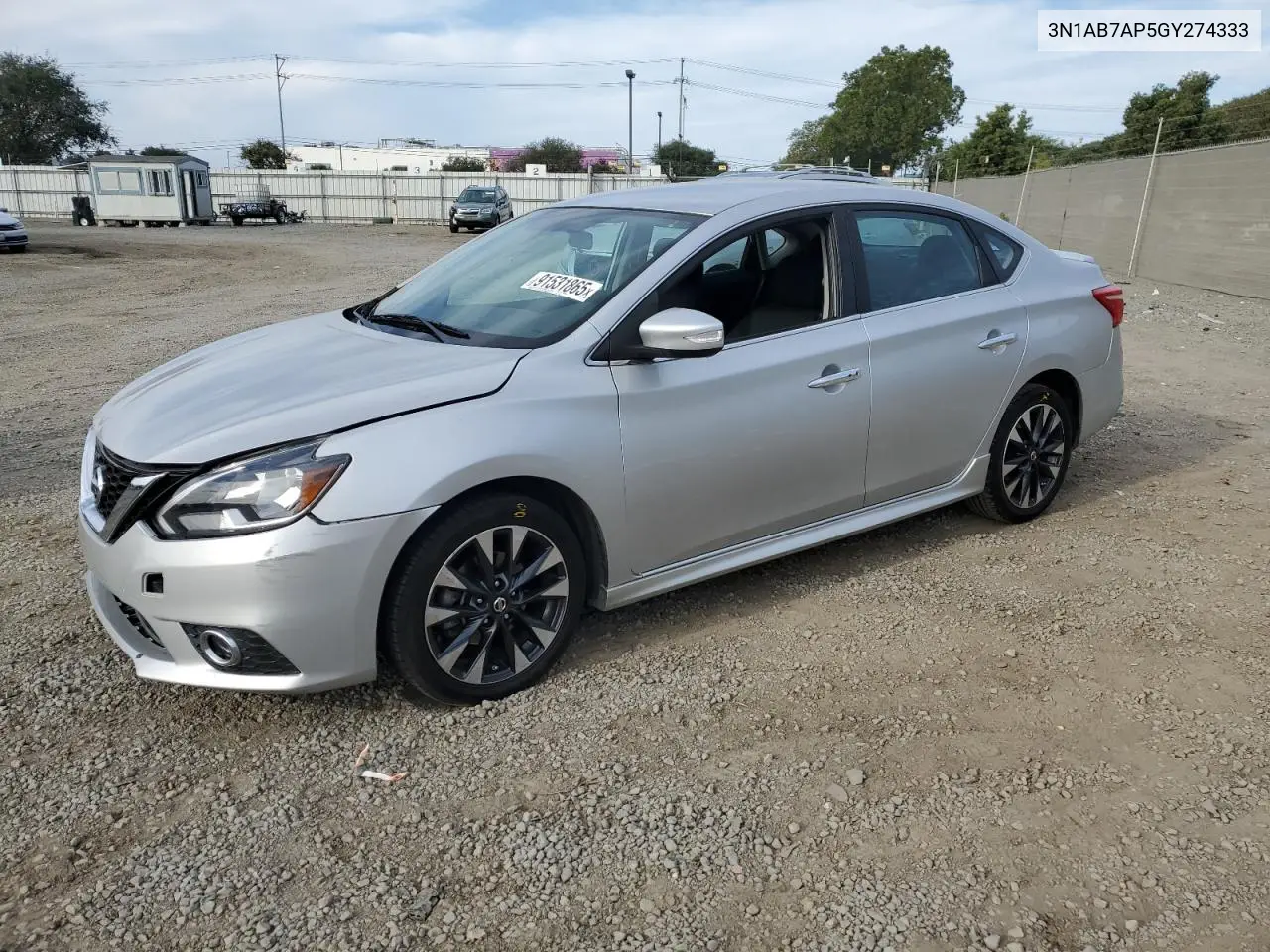 3N1AB7AP5GY274333 2016 Nissan Sentra S