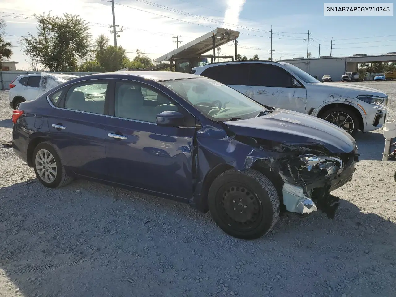 3N1AB7AP0GY210345 2016 Nissan Sentra S