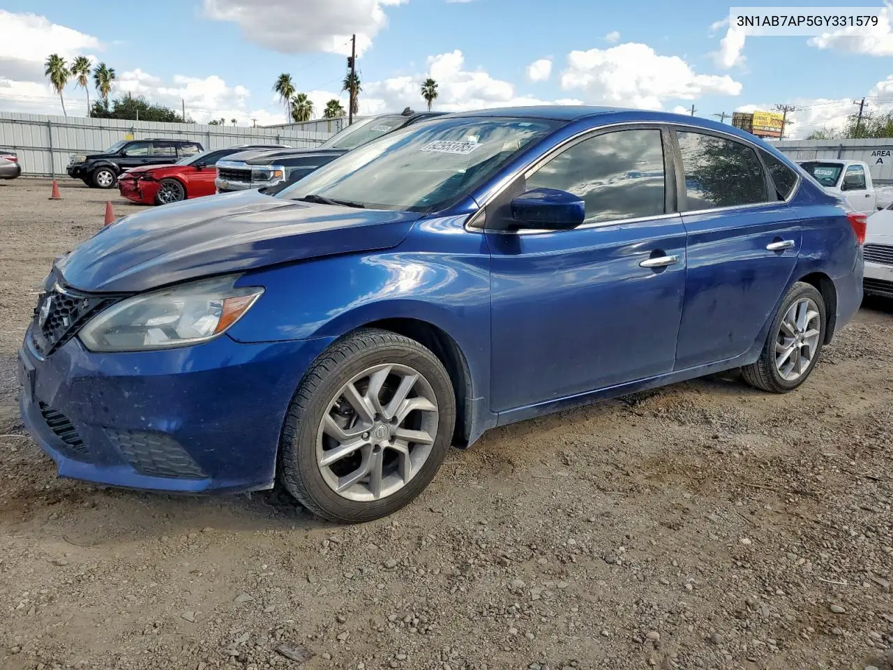 3N1AB7AP5GY331579 2016 Nissan Sentra S