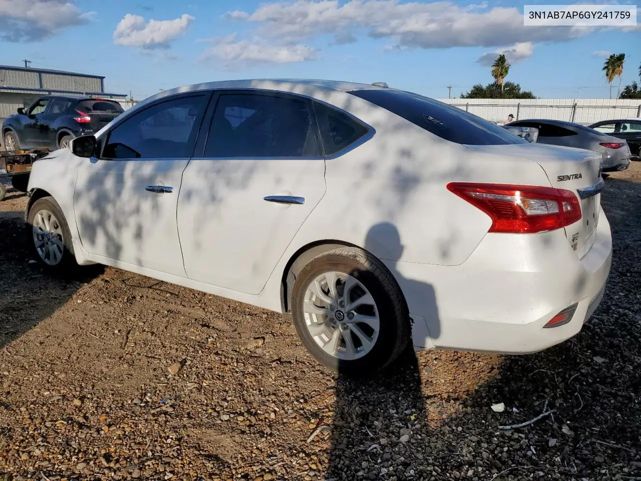 3N1AB7AP6GY241759 2016 Nissan Sentra S