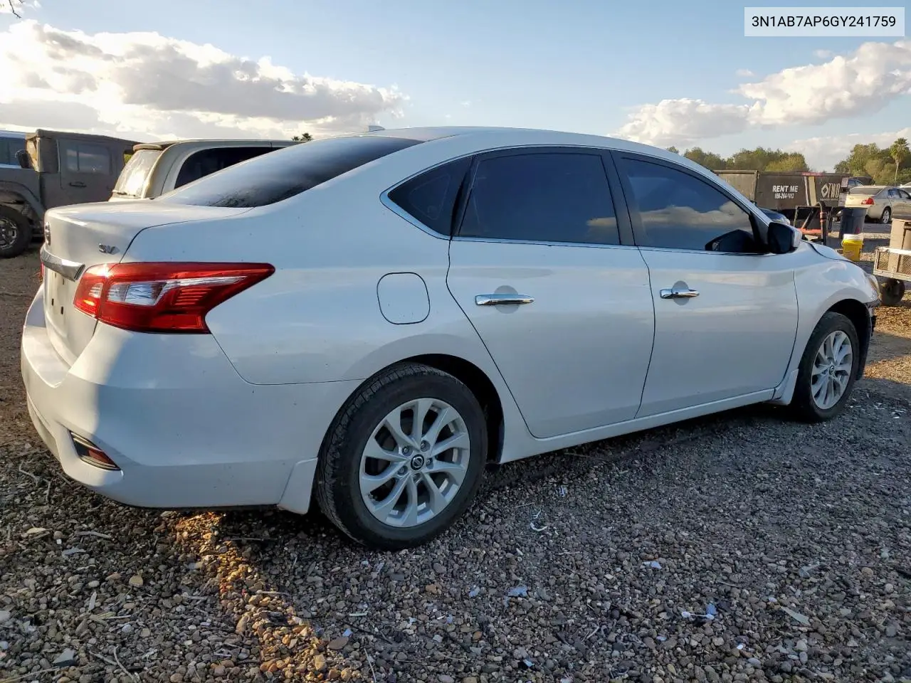 3N1AB7AP6GY241759 2016 Nissan Sentra S