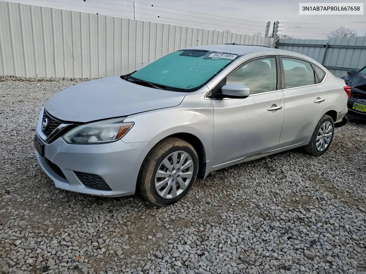 3N1AB7AP8GL667658 2016 Nissan Sentra S