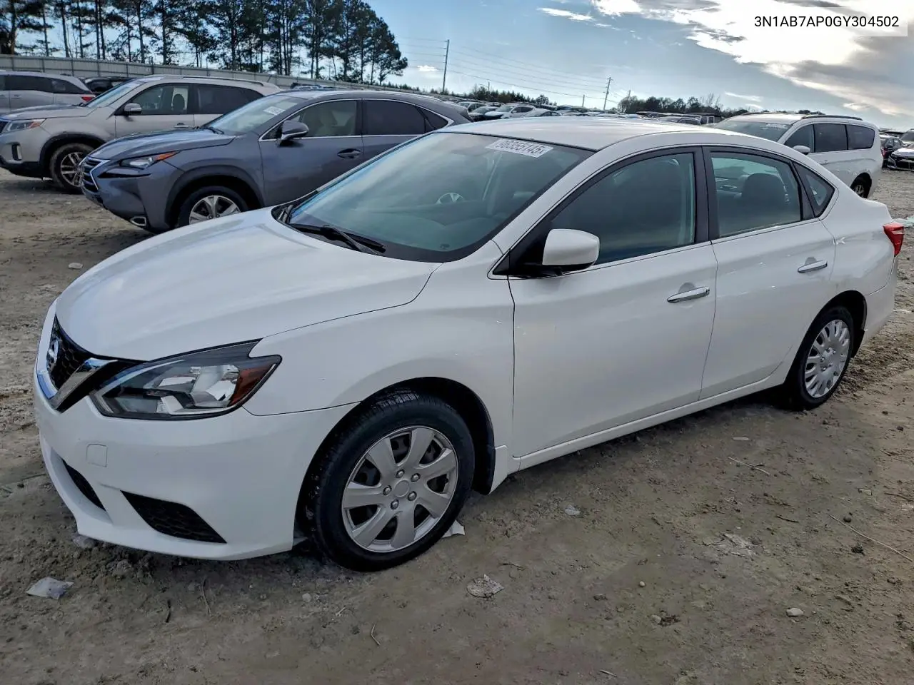 3N1AB7AP0GY304502 2016 Nissan Sentra S