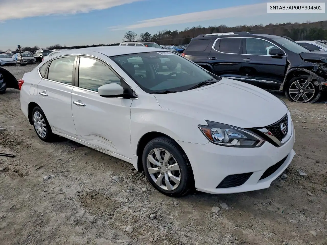 3N1AB7AP0GY304502 2016 Nissan Sentra S