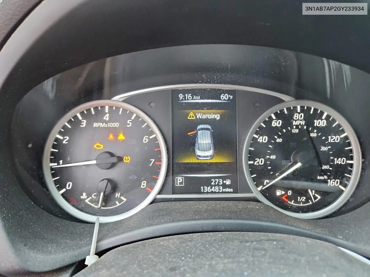 3N1AB7AP2GY233934 2016 Nissan Sentra S