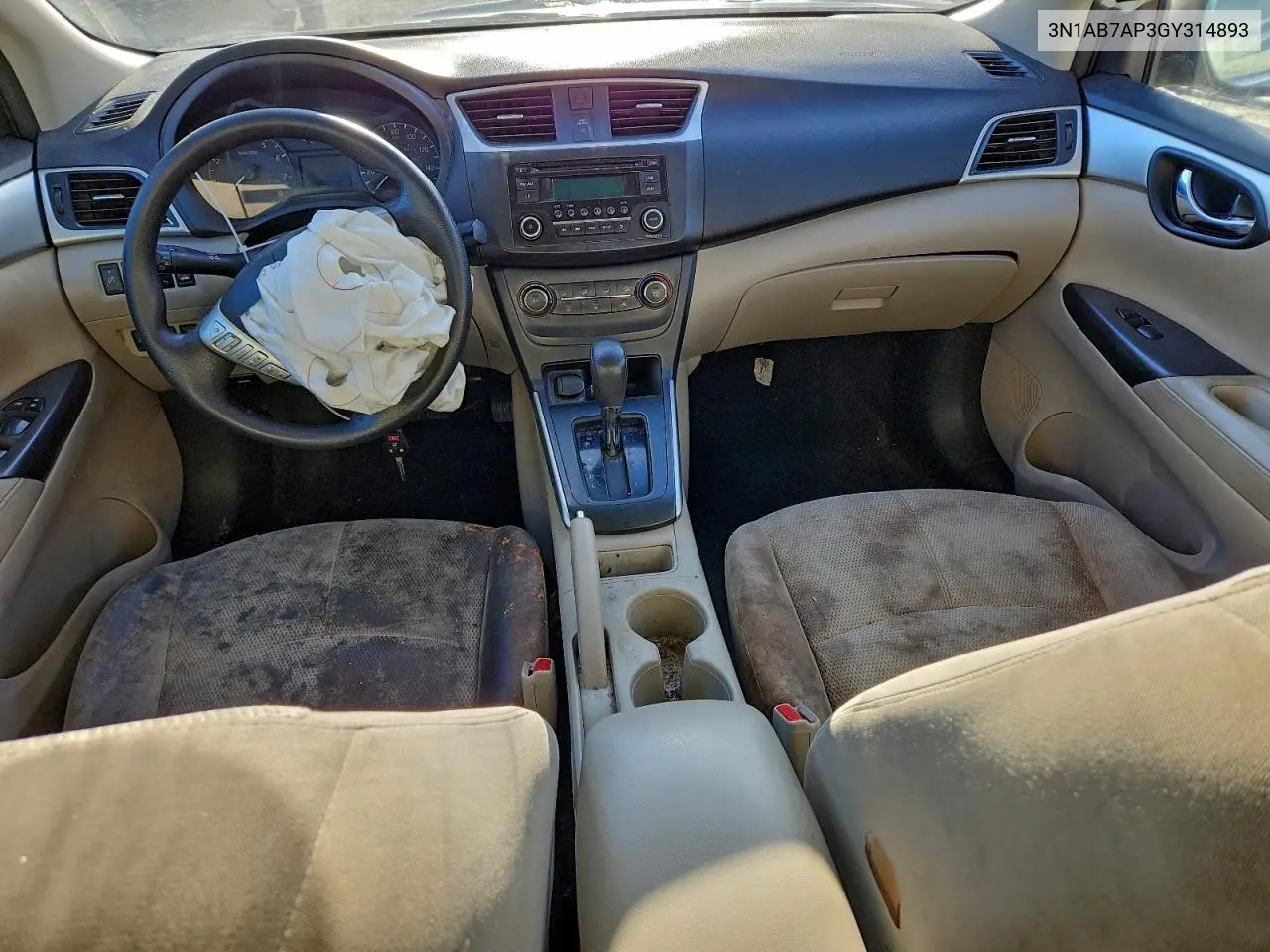 3N1AB7AP3GY314893 2016 Nissan Sentra S