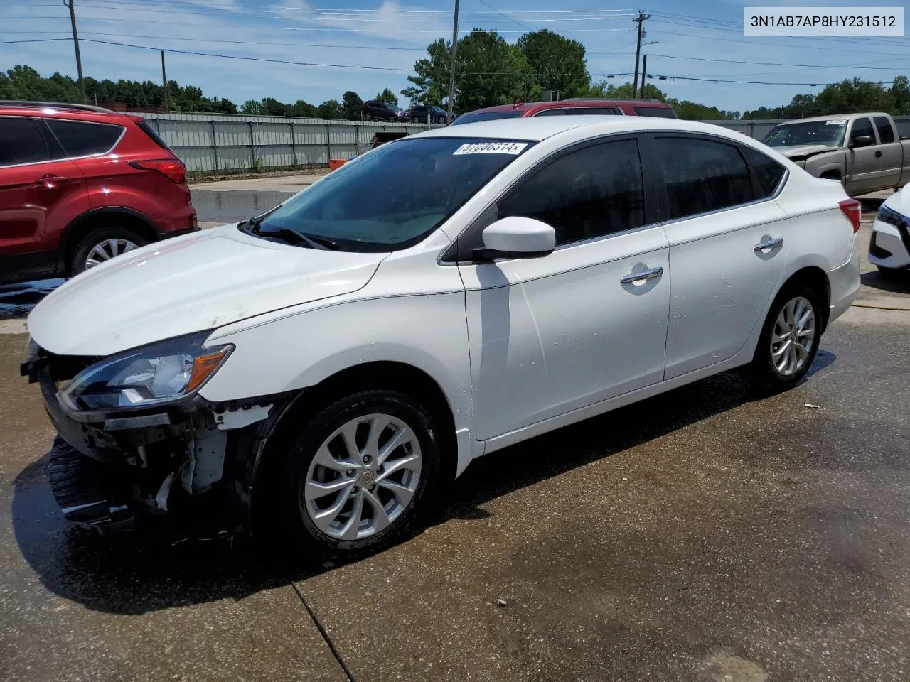 2017 Nissan Sentra S VIN: 3N1AB7AP8HY231512 Lot: 57086314