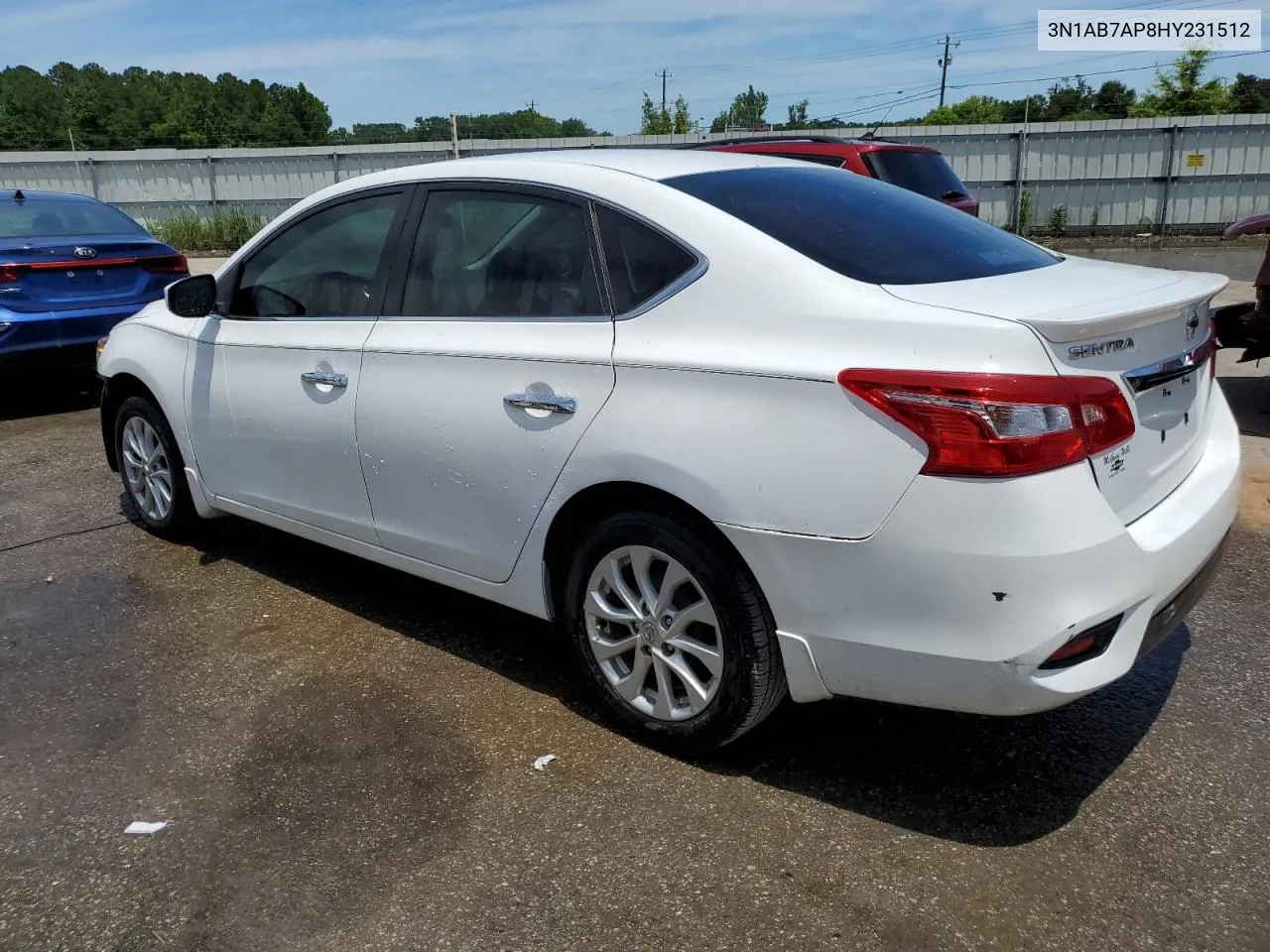 2017 Nissan Sentra S VIN: 3N1AB7AP8HY231512 Lot: 57086314