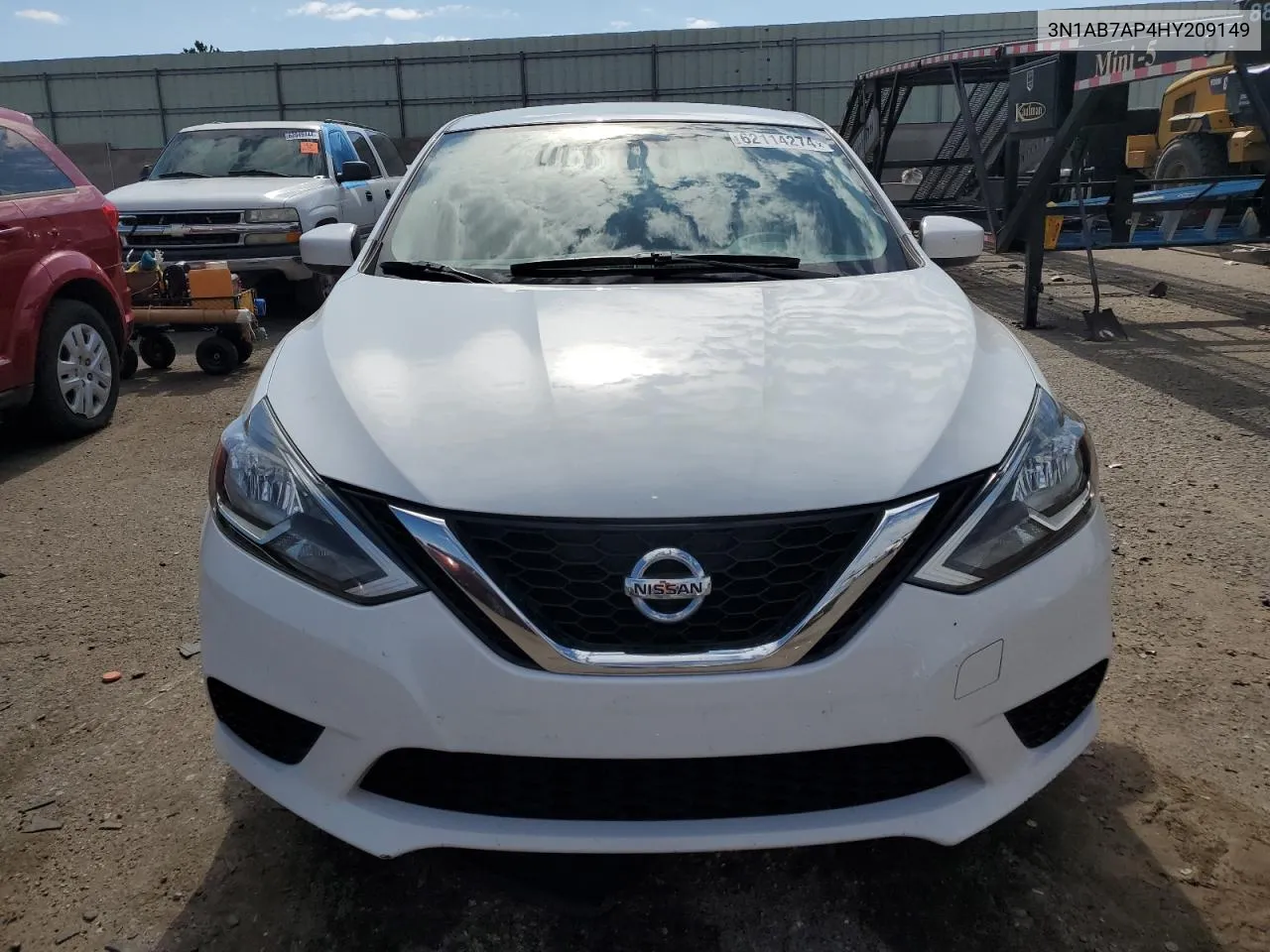 2017 Nissan Sentra S VIN: 3N1AB7AP4HY209149 Lot: 62114274