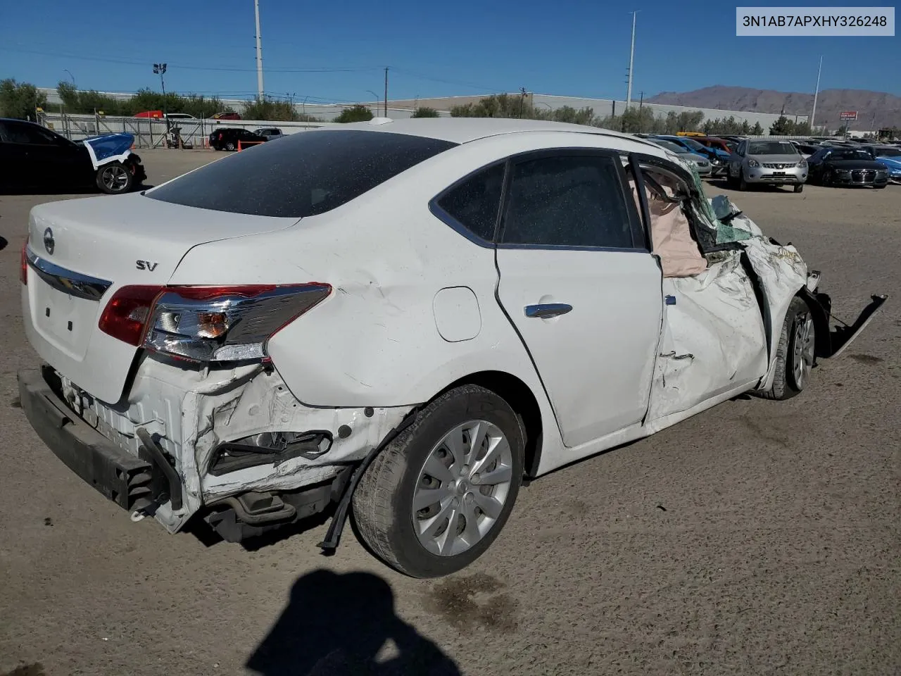 3N1AB7APXHY326248 2017 Nissan Sentra S