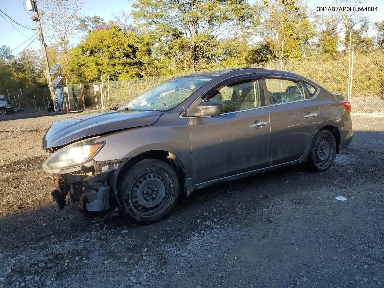 3N1AB7AP0HL664884 2017 Nissan Sentra S