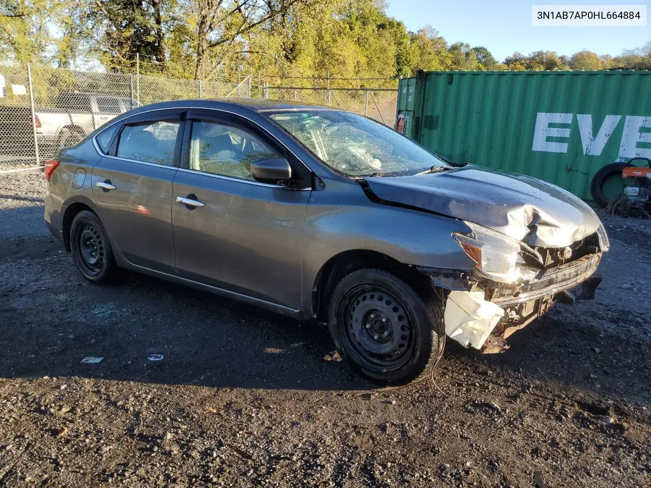 3N1AB7AP0HL664884 2017 Nissan Sentra S