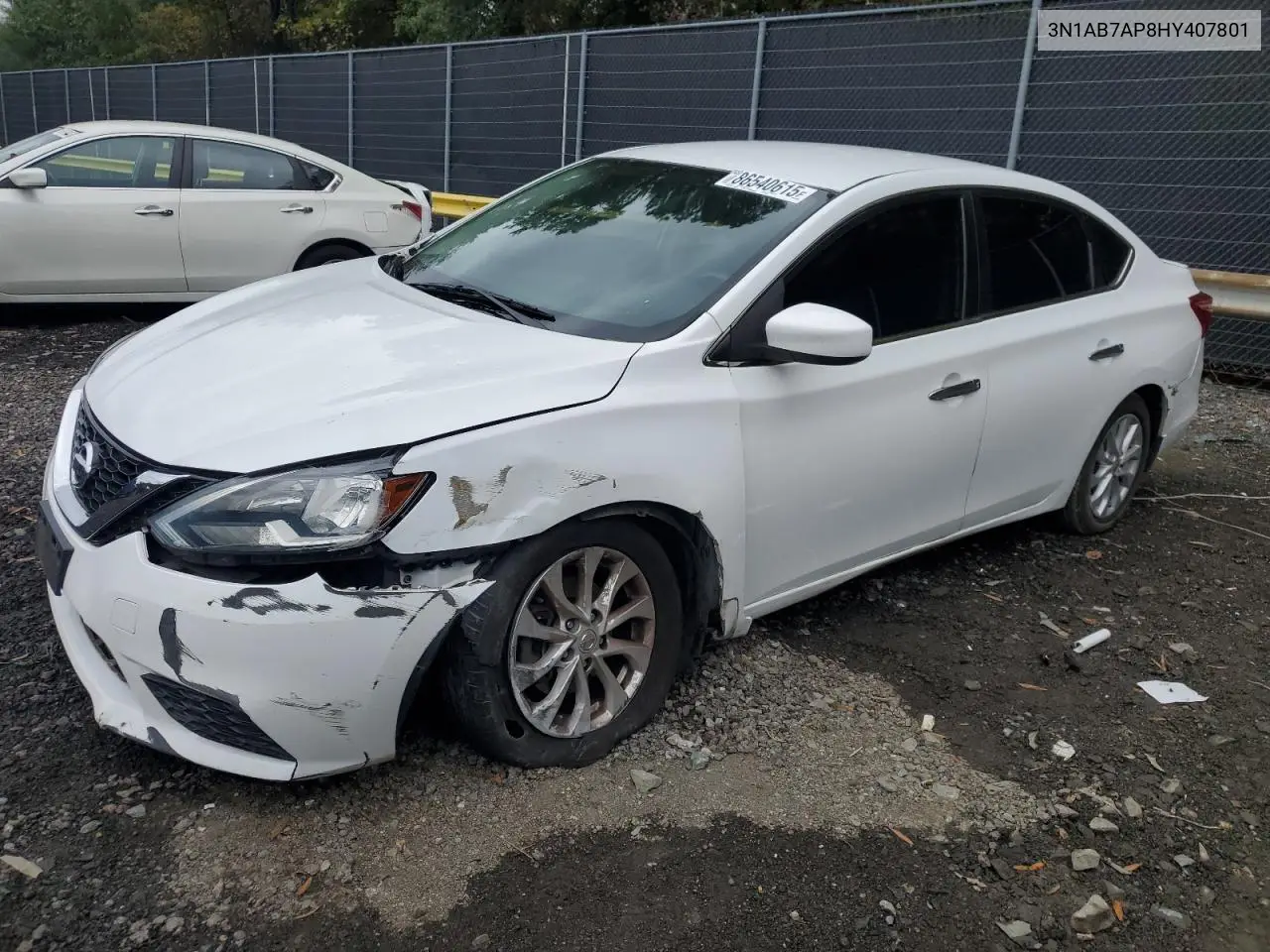 3N1AB7AP8HY407801 2017 Nissan Sentra S