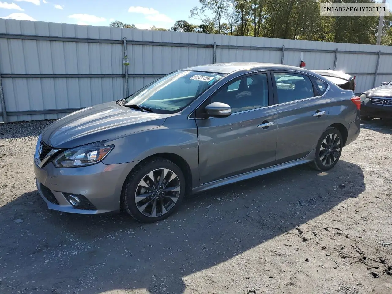 3N1AB7AP6HY335111 2017 Nissan Sentra S