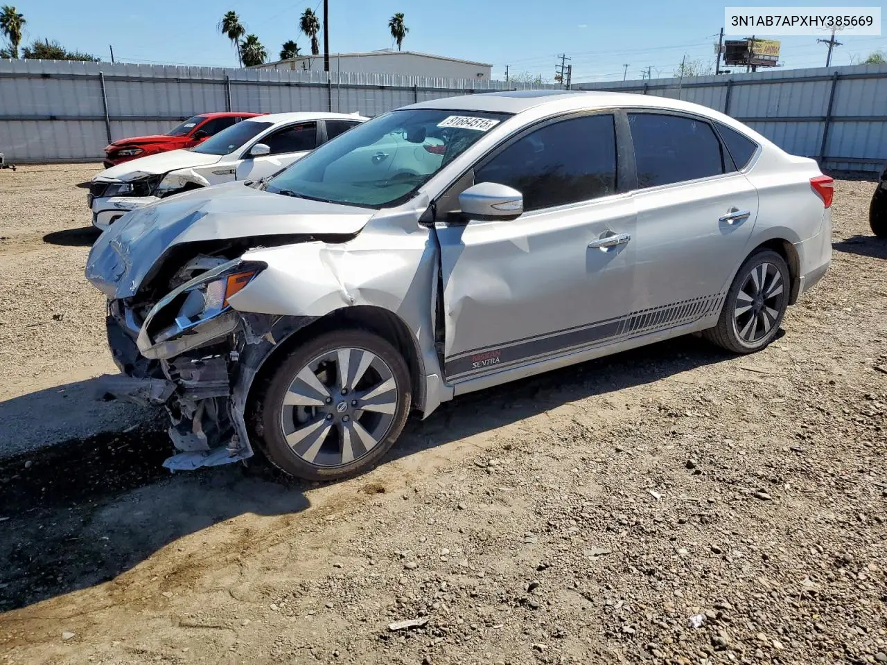 3N1AB7APXHY385669 2017 Nissan Sentra S