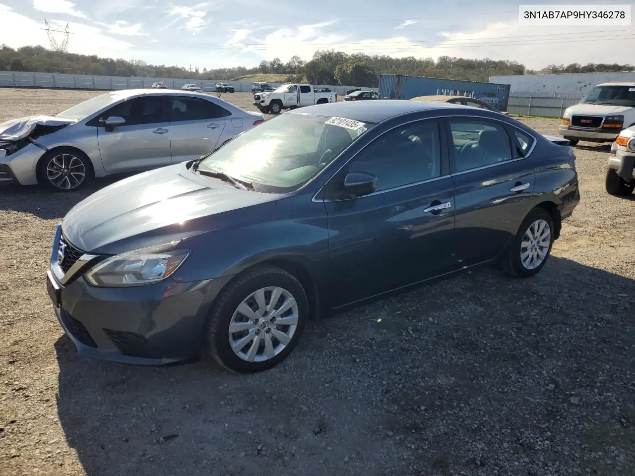 3N1AB7AP9HY346278 2017 Nissan Sentra S