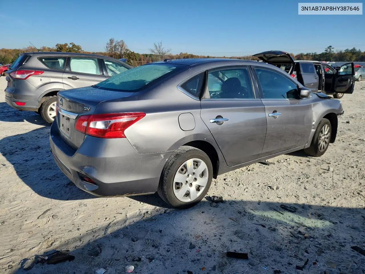 3N1AB7AP8HY387646 2017 Nissan Sentra S