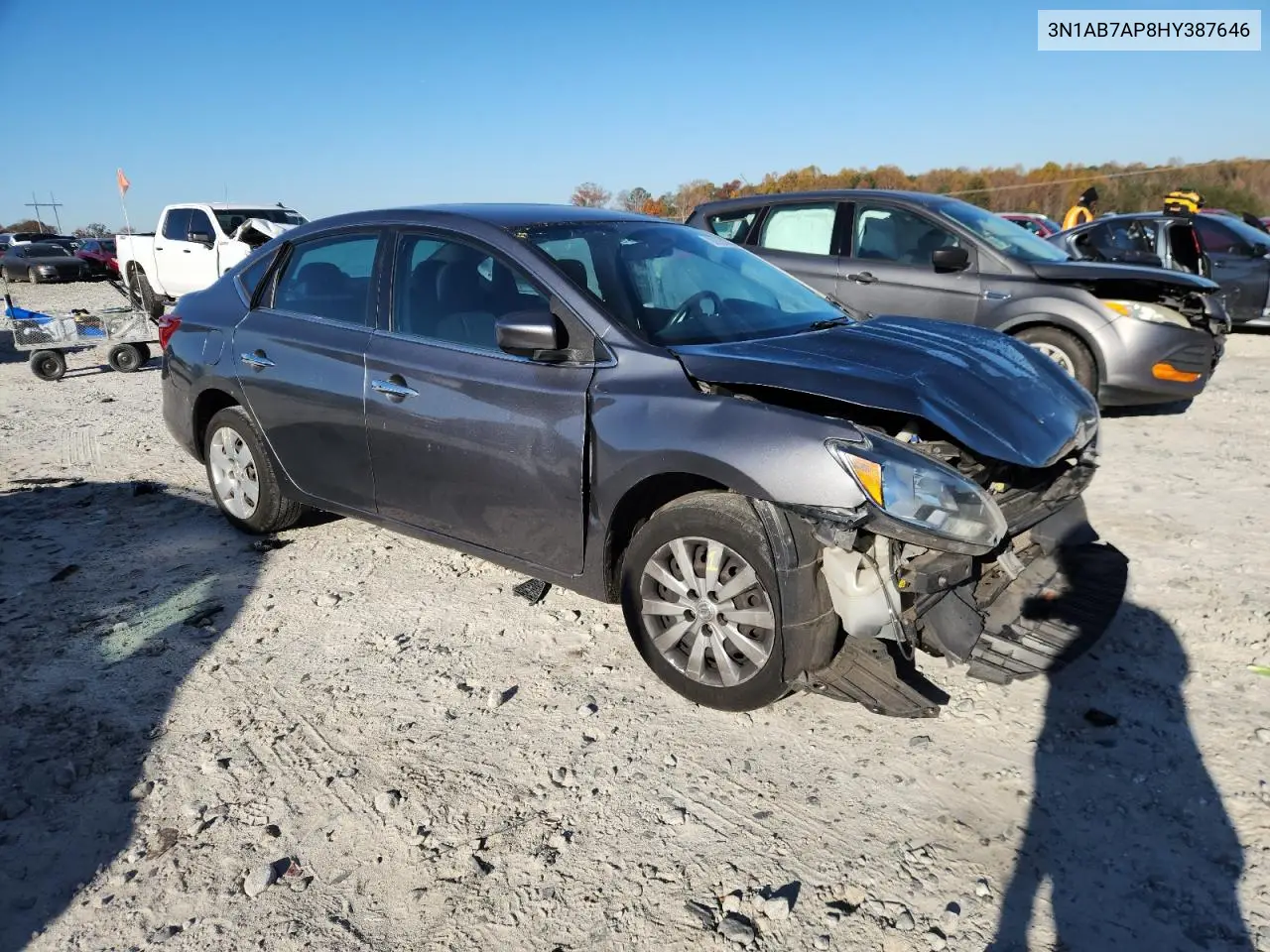 3N1AB7AP8HY387646 2017 Nissan Sentra S