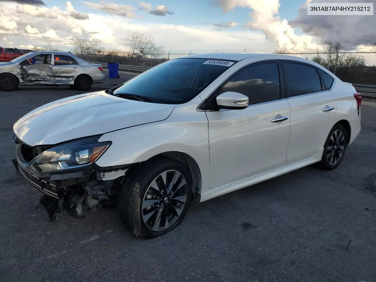 3N1AB7AP4HY215212 2017 Nissan Sentra S