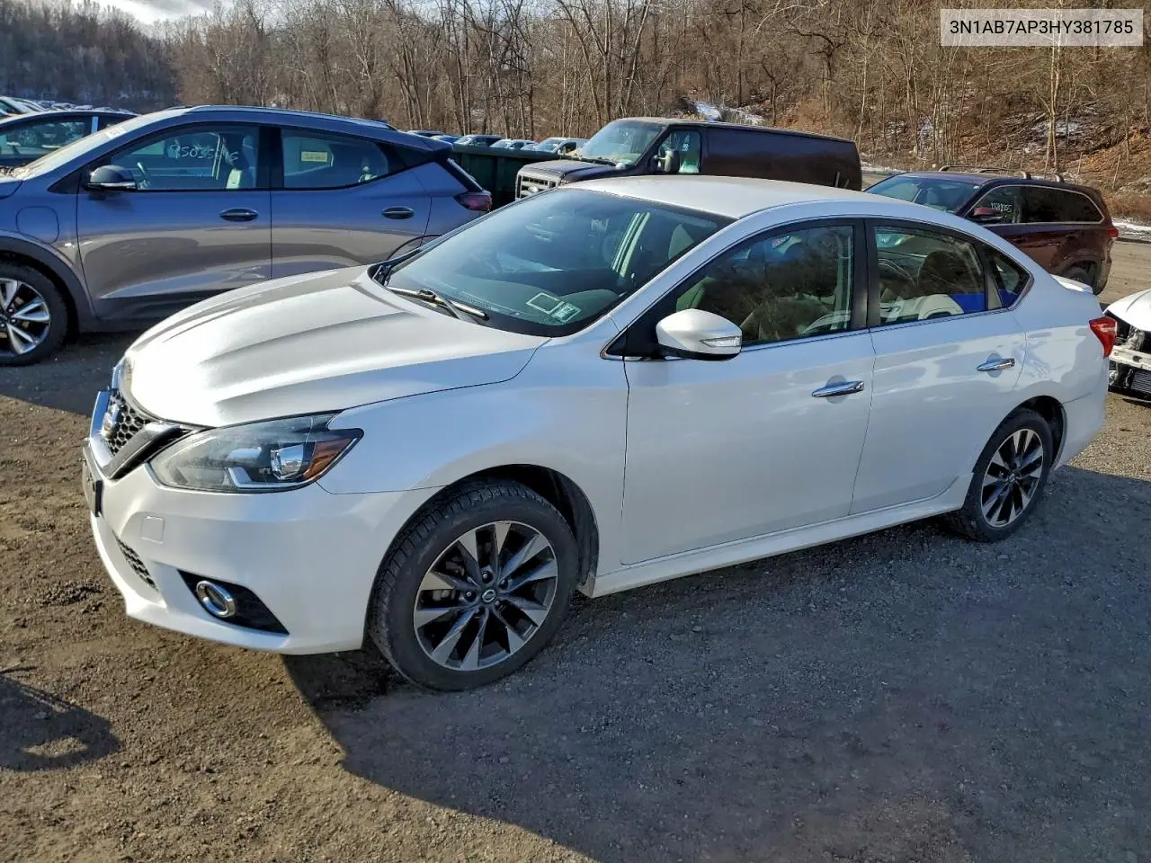 3N1AB7AP3HY381785 2017 Nissan Sentra S