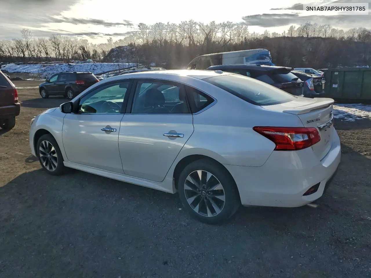 3N1AB7AP3HY381785 2017 Nissan Sentra S