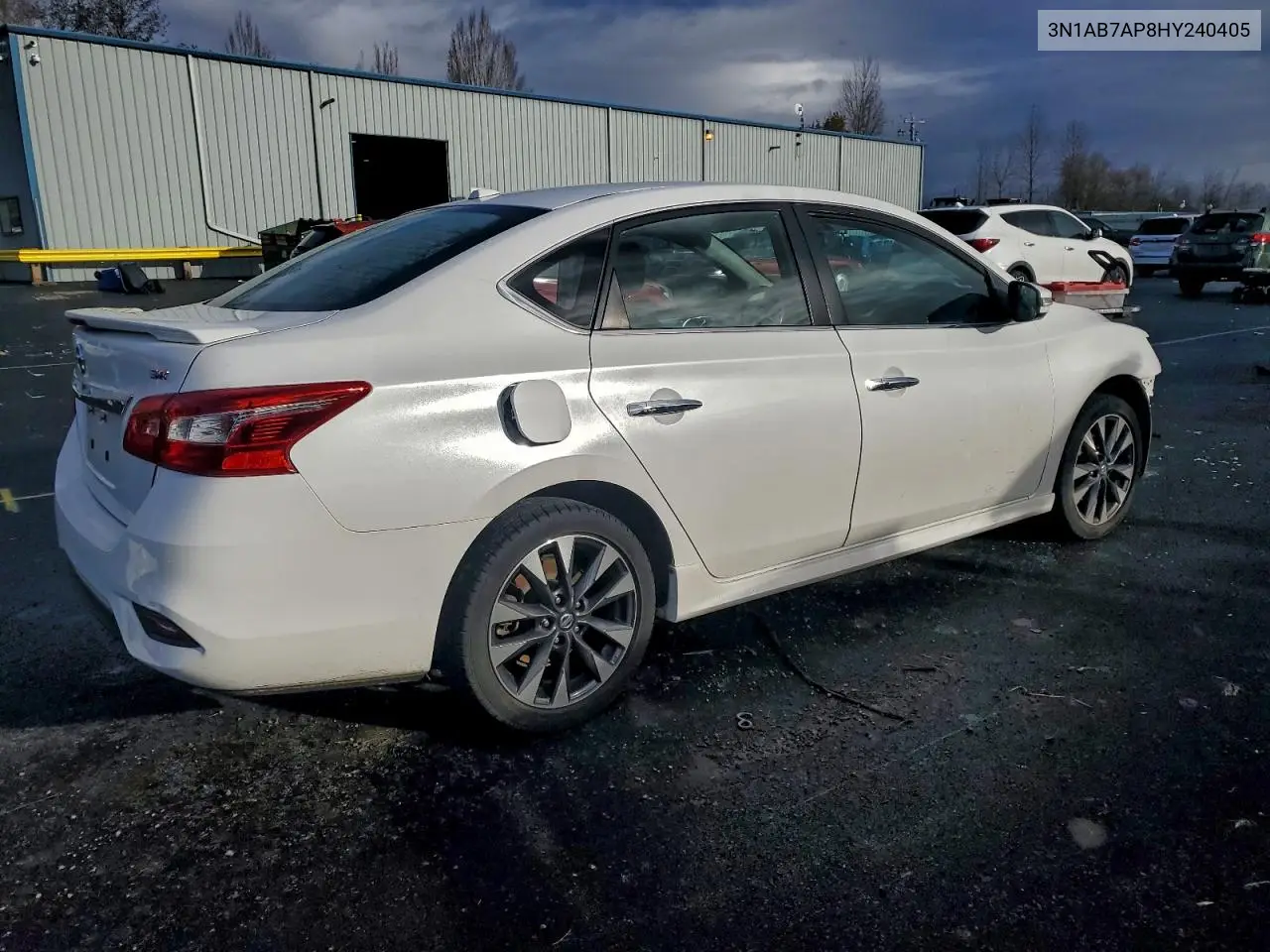 3N1AB7AP8HY240405 2017 Nissan Sentra Sr