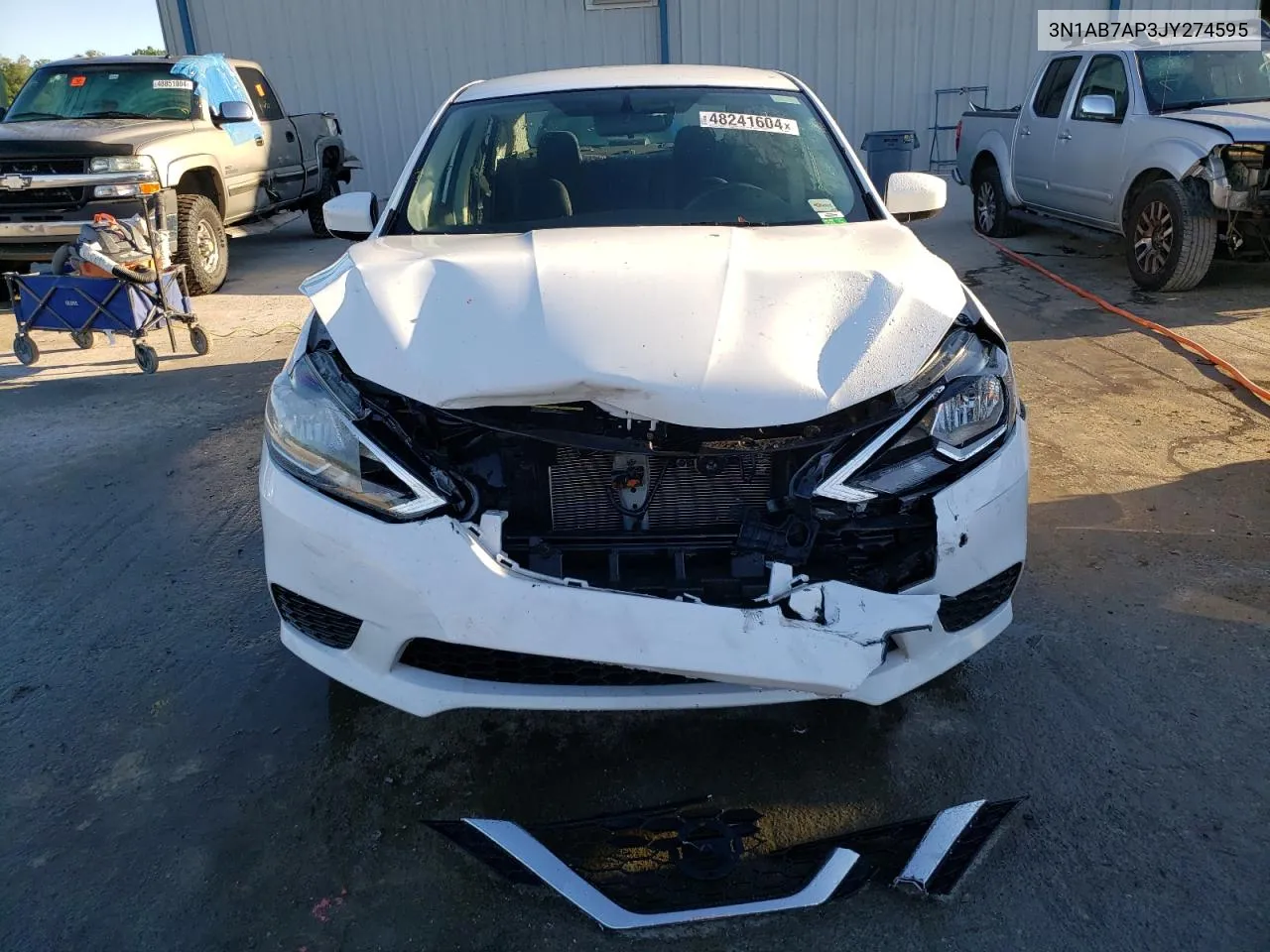 3N1AB7AP3JY274595 2018 Nissan Sentra S