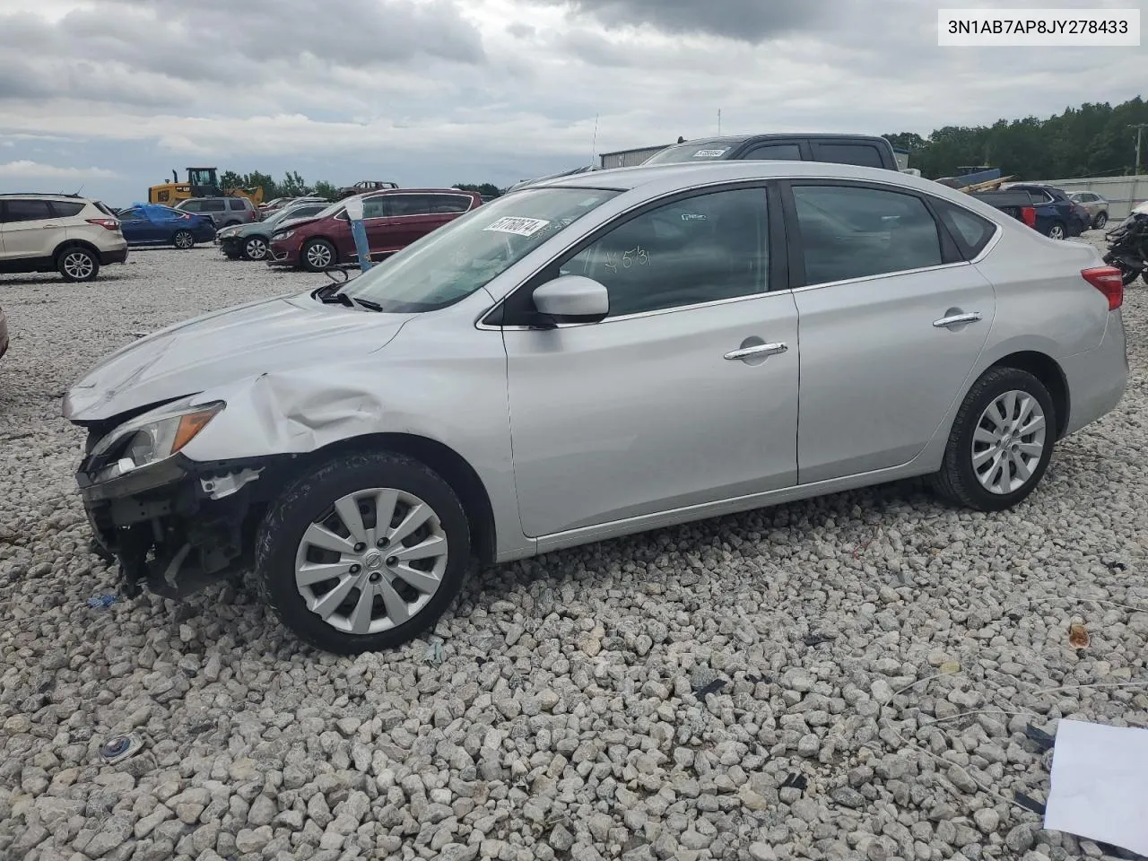 2018 Nissan Sentra S VIN: 3N1AB7AP8JY278433 Lot: 57760674