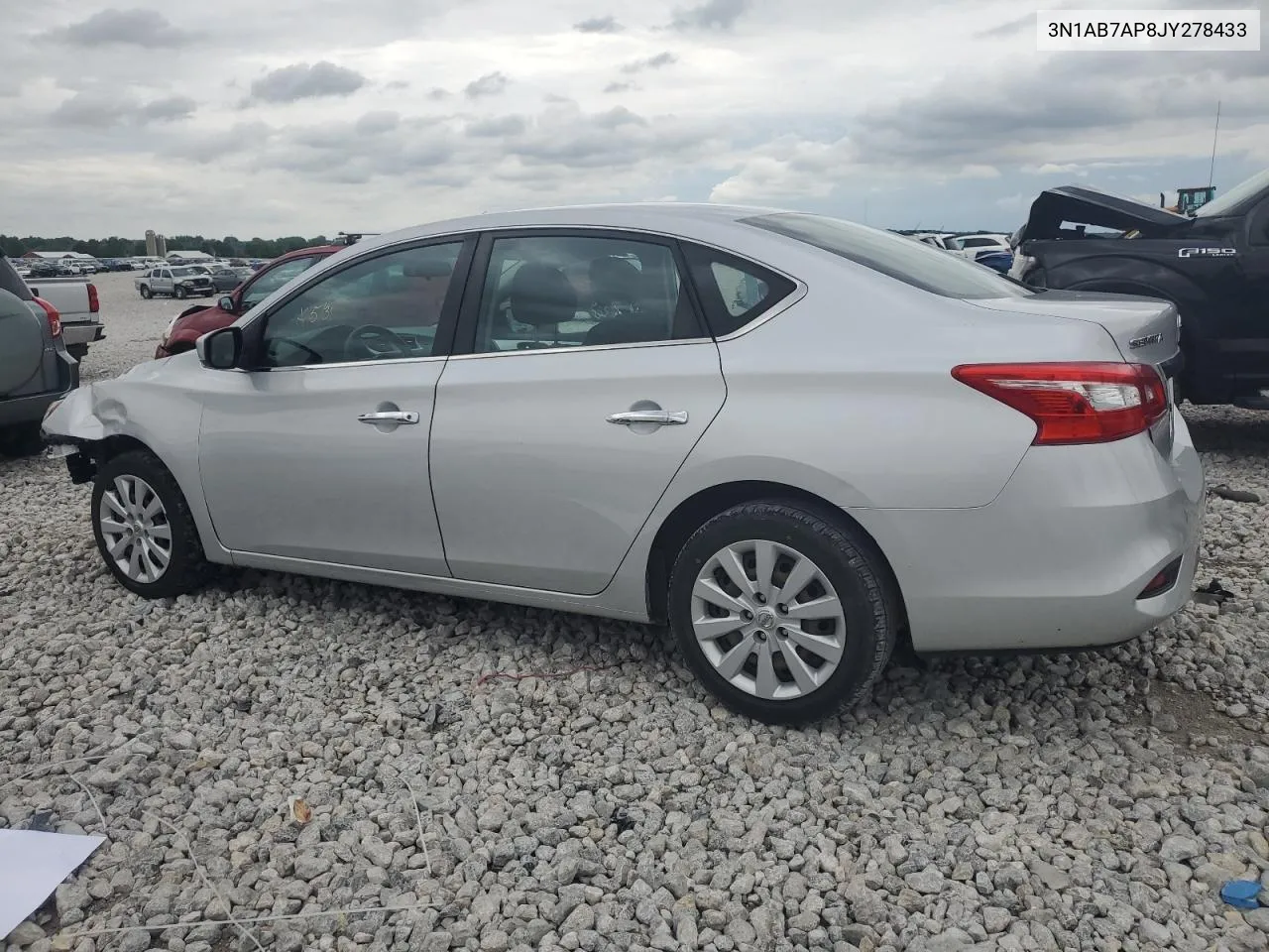 2018 Nissan Sentra S VIN: 3N1AB7AP8JY278433 Lot: 57760674