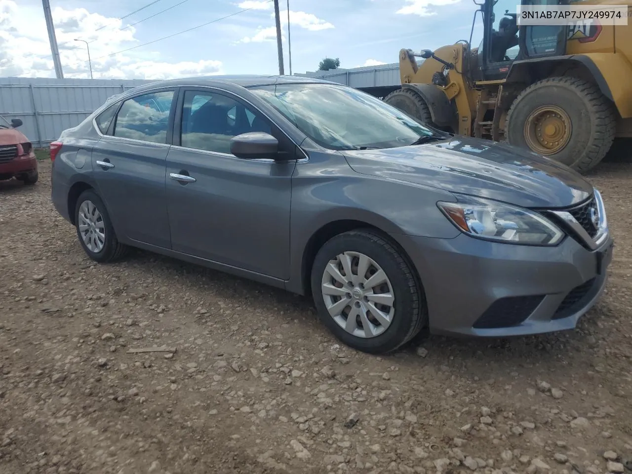 2018 Nissan Sentra S VIN: 3N1AB7AP7JY249974 Lot: 62023804