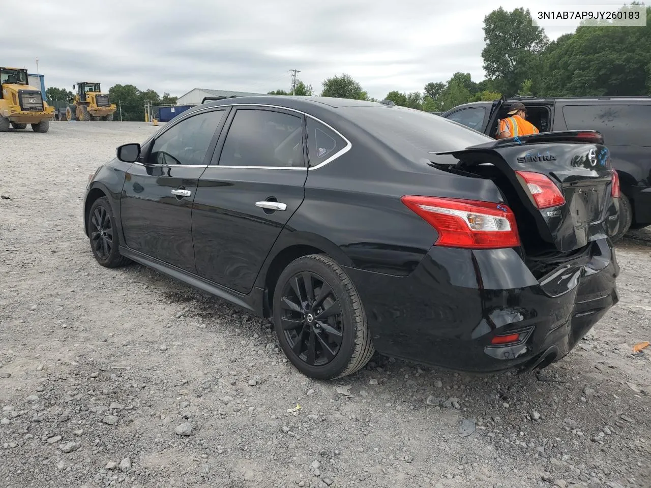 2018 Nissan Sentra S VIN: 3N1AB7AP9JY260183 Lot: 62387904