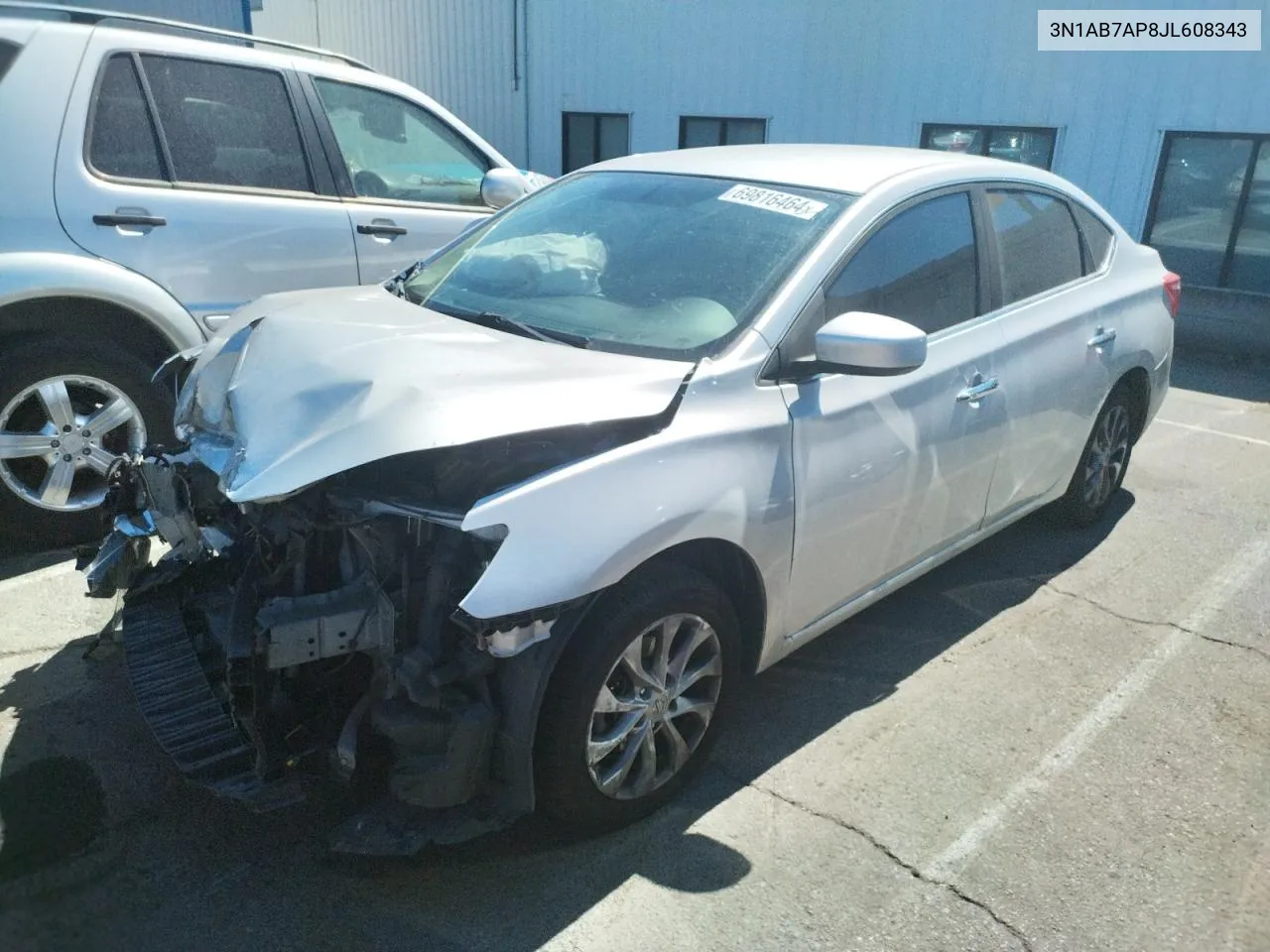 2018 Nissan Sentra S VIN: 3N1AB7AP8JL608343 Lot: 69816464