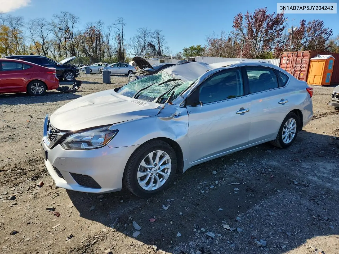 3N1AB7AP5JY204242 2018 Nissan Sentra S