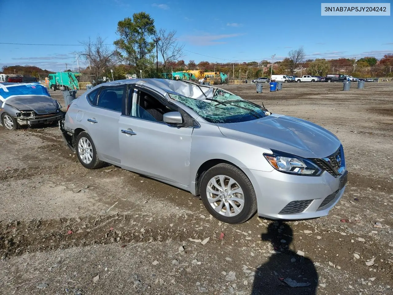 3N1AB7AP5JY204242 2018 Nissan Sentra S