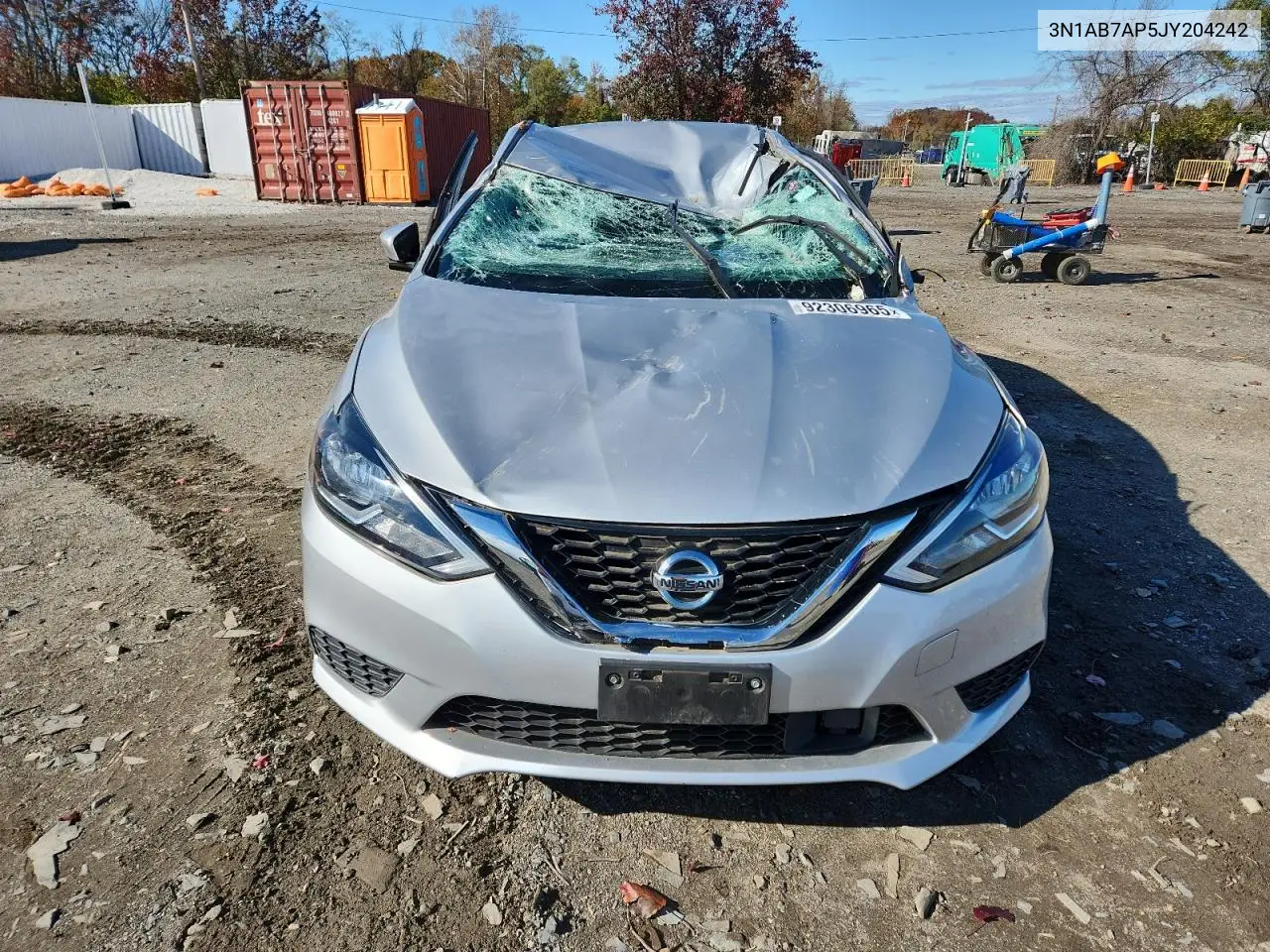 3N1AB7AP5JY204242 2018 Nissan Sentra S