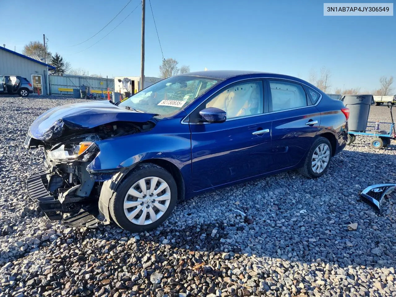 3N1AB7AP4JY306549 2018 Nissan Sentra S