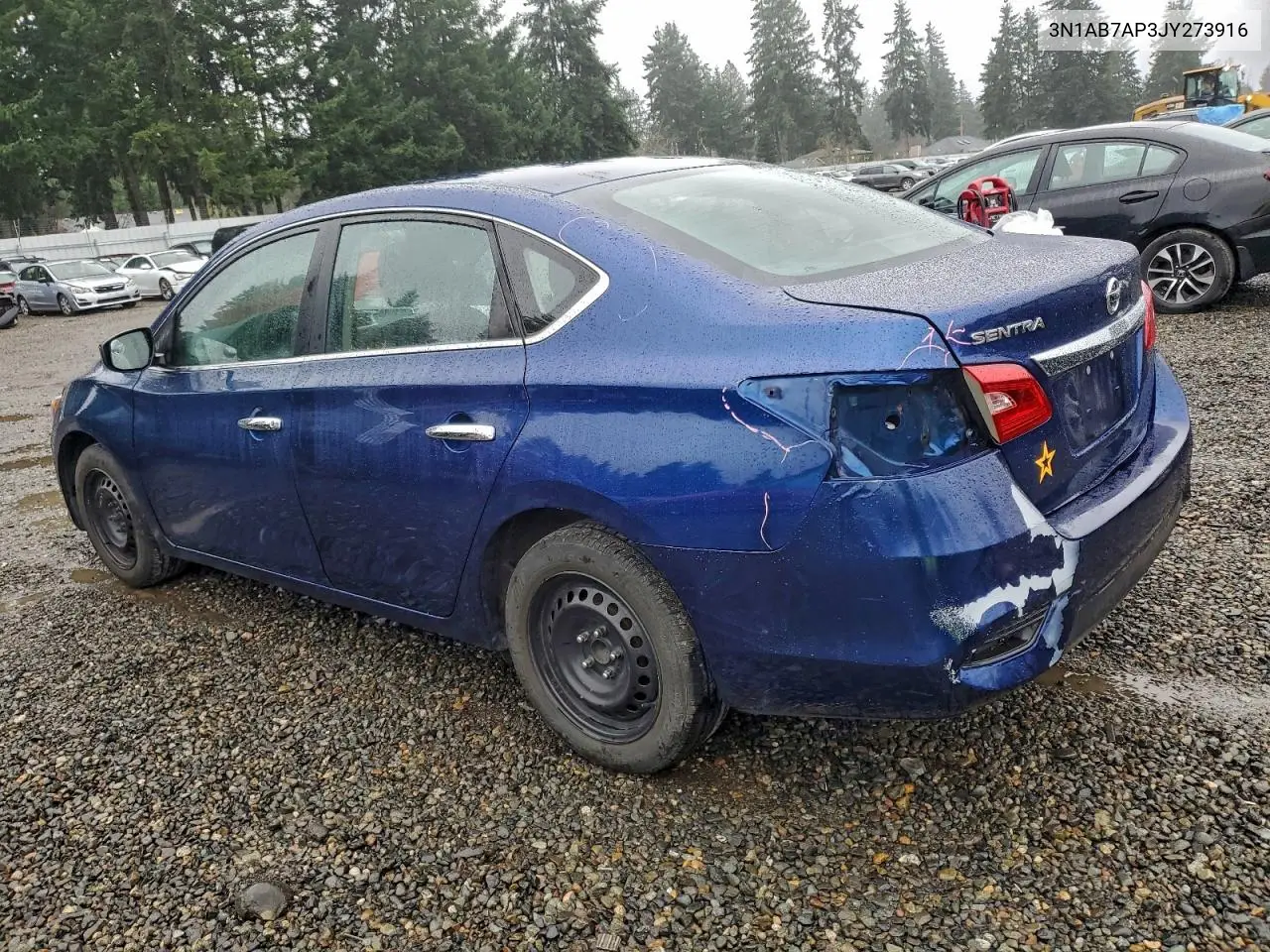 3N1AB7AP3JY273916 2018 Nissan Sentra S